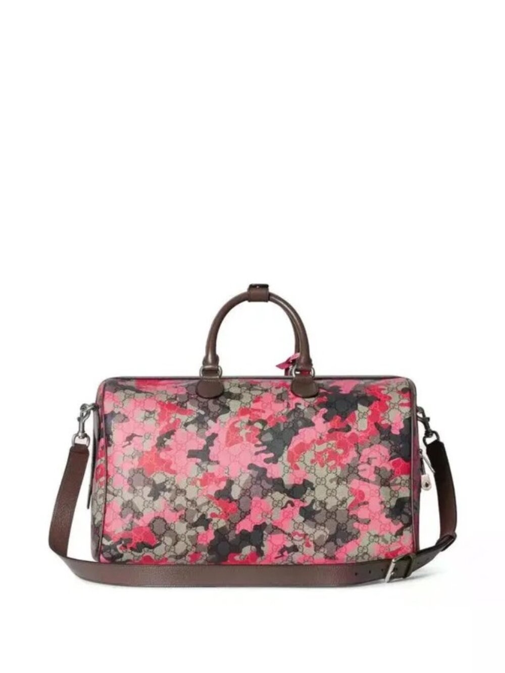 Gucci Medium GG-Pattern Holdall / Duffle Bag in Red/Pink Camo